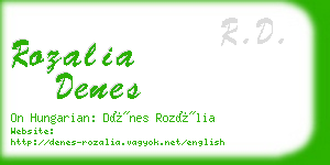 rozalia denes business card